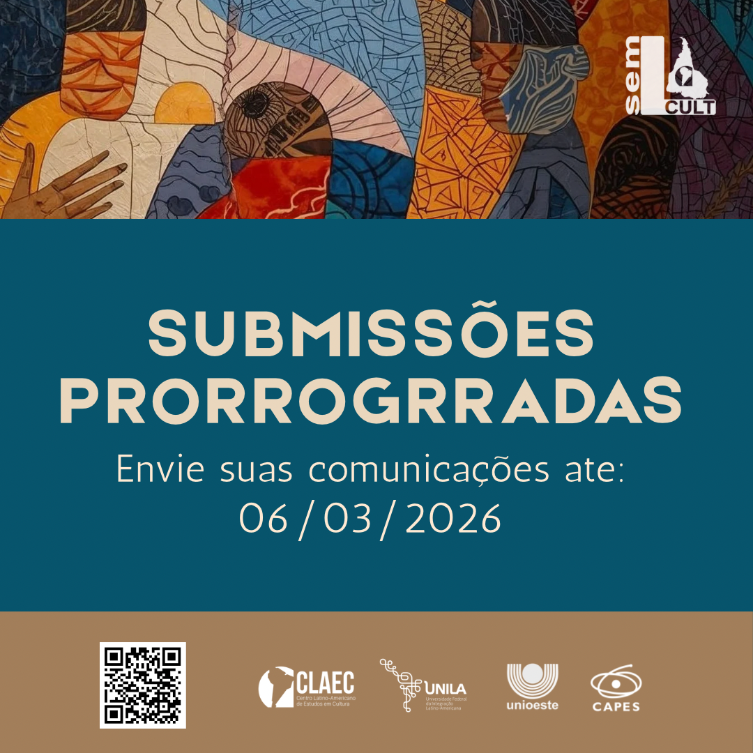 Prazo prorrogado para submissões presenciais no V SEMLACult 2026 até 06 de março de 2026